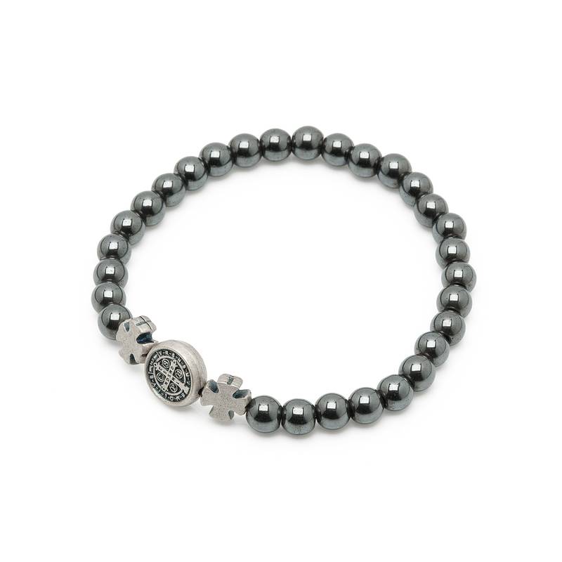 Pulseira São Bento Hematita Templarius